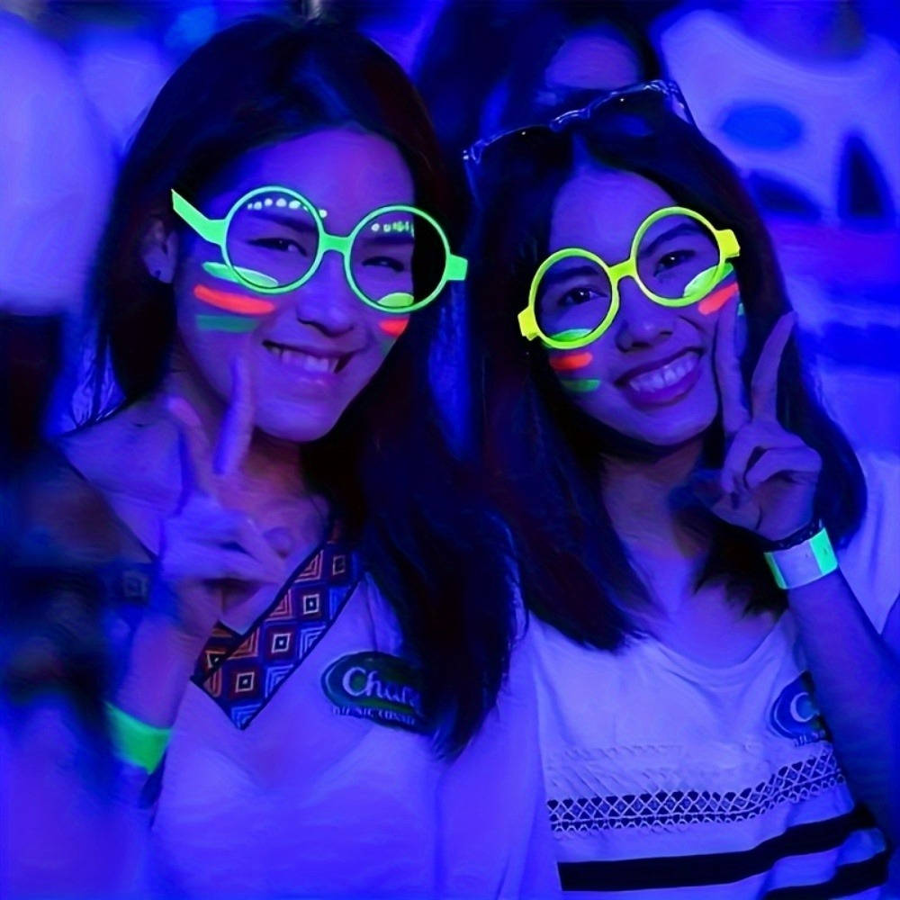 5/12 個 UV グローインザダークグラス ファッション  - Glow In The Dark Party Glasses のレビューと価格