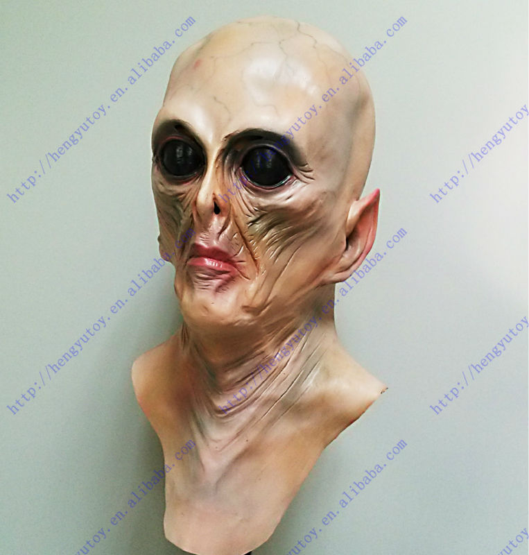 デラックスエイリアンマスクリアルなラテックス全頭マスクコスチ - Latex Alien Mask Realistic のレビューと価格