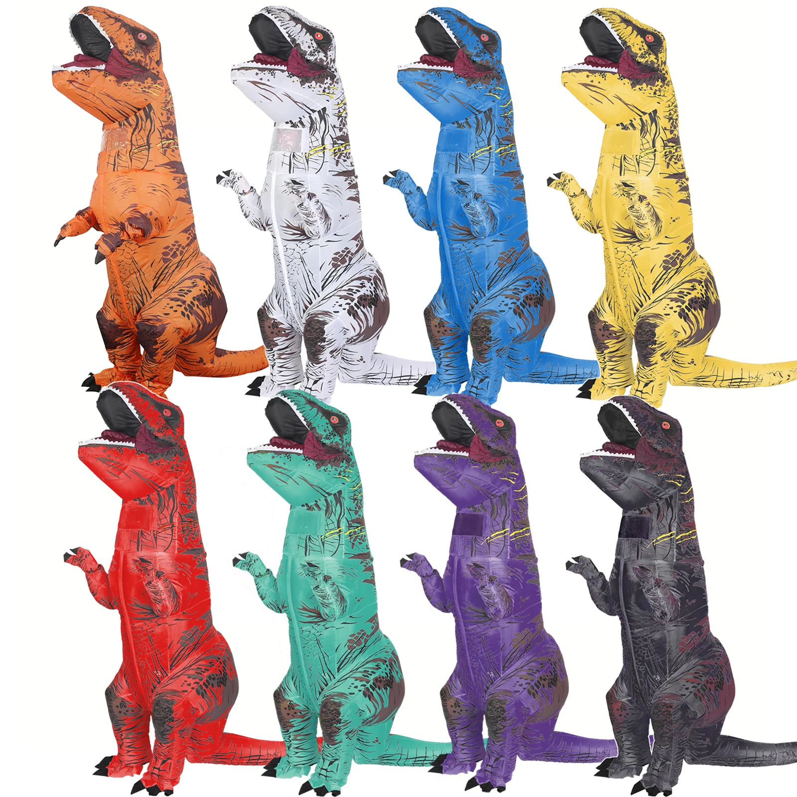 ティラノサウルス インフレータブル恐竜コスチューム T-re - Inflatable Dinosaur Costume Adult のレビューと価格