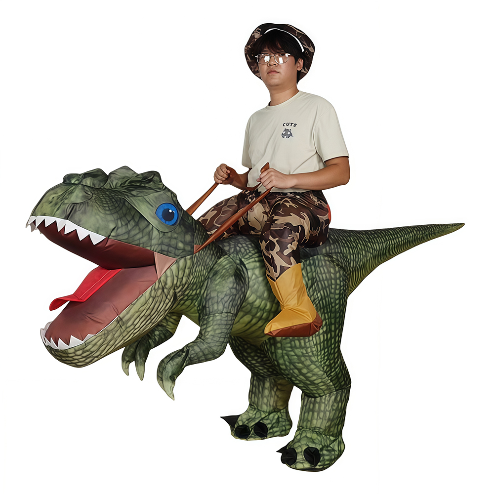 大人用インフレータブル斑点恐竜マウントコスプレコスチューム面 - Inflatable Dinosaur Costume Adult のレビューと価格
