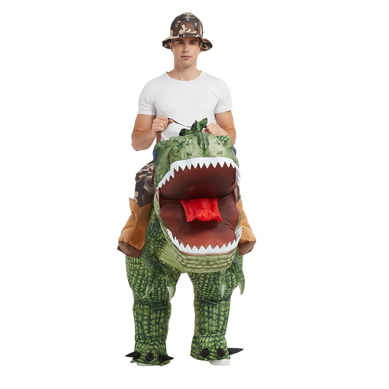 最新の売れ筋商品、空気注入式のティラノサウルスレックスの着ぐ - Inflatable Dinosaur Costume Adult のレビューと価格