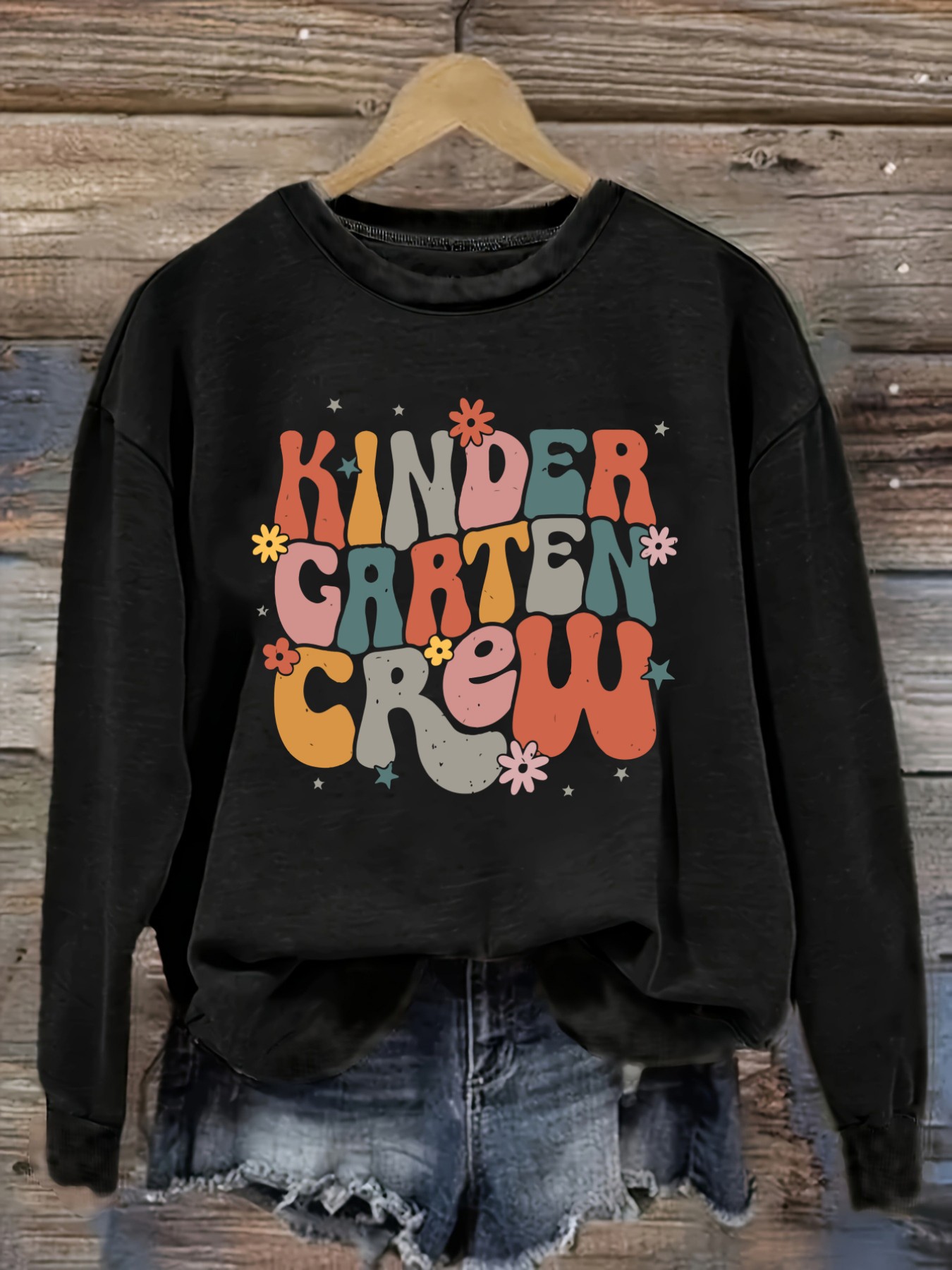レディースカジュアル長袖クルーネックTシャツ、幼稚園児向け花 - Costumes のレビューと価格