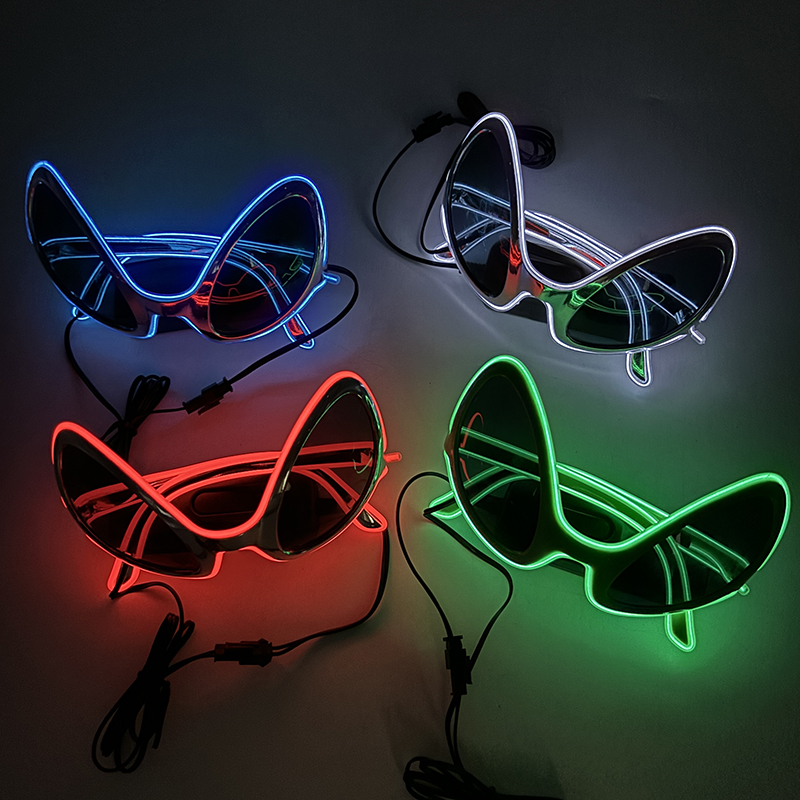 クールライトアップ LED エイリアンメガネ発光 ET メガ - Glow In The Dark Party Glasses のレビューと価格