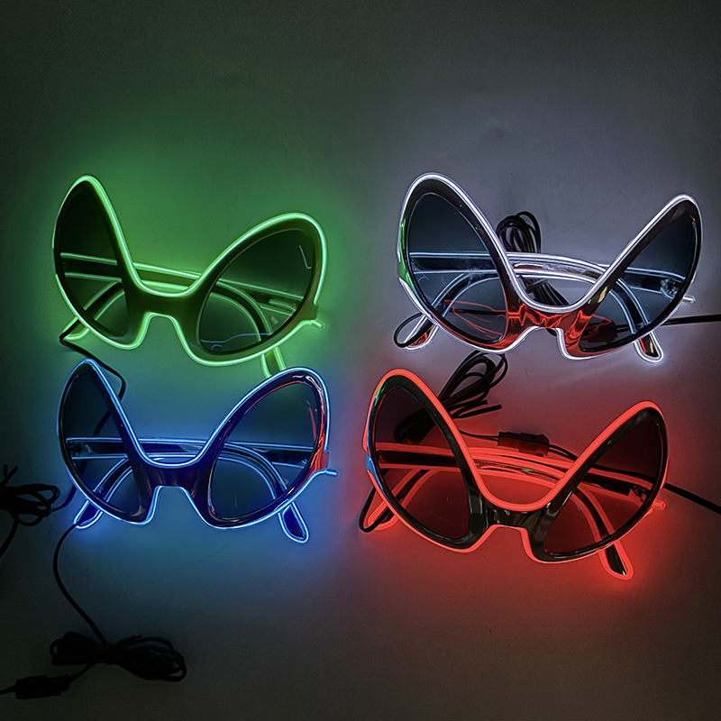 クールライトアップ LED エイリアンメガネ発光 ET メガ - Glow In The Dark Party Glasses のレビューと価格
