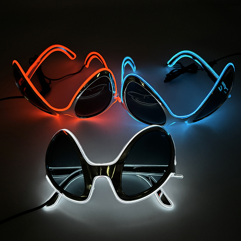 クールライトアップ LED エイリアンメガネ発光 ET メガ - Glow In The Dark Party Glasses のレビューと価格