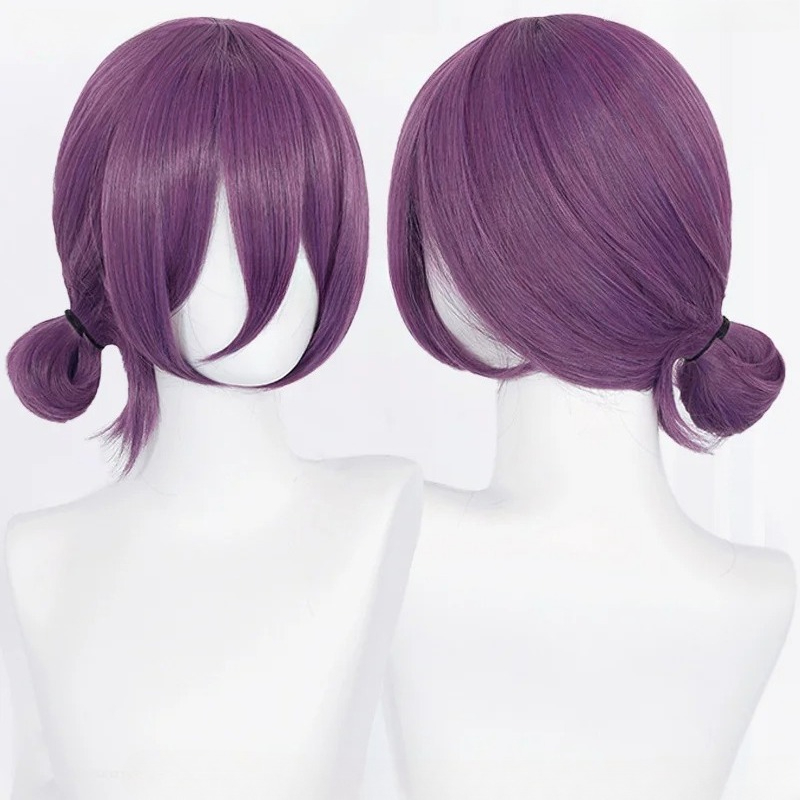 アニメレゼコスプレウィッグ 45 センチメートル紫ウィッグチ - Anime Cosplay Wig Heat Resistant のレビューと価格