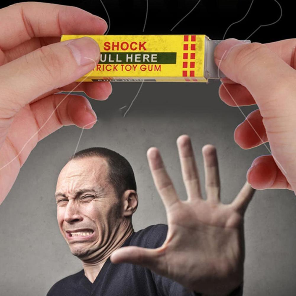 電気ショックジョークチューインガムプルヘッドショックトイギフ - Shock Pen Prank Toy のレビューと価格