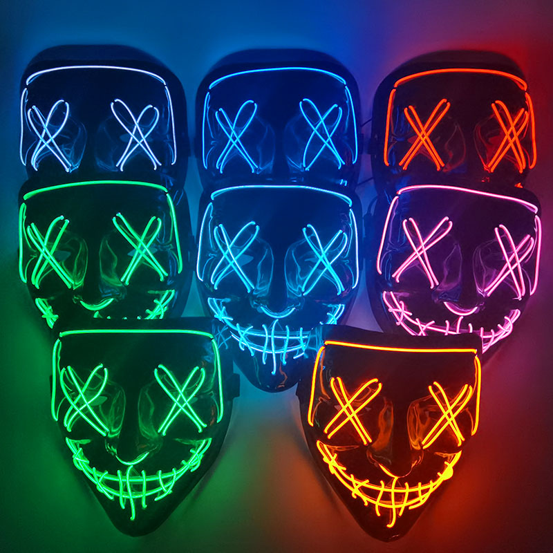 1 1080p怖いハロウィンcolplayライトアップパージ - Led Purge Mask Halloween のレビューと価格