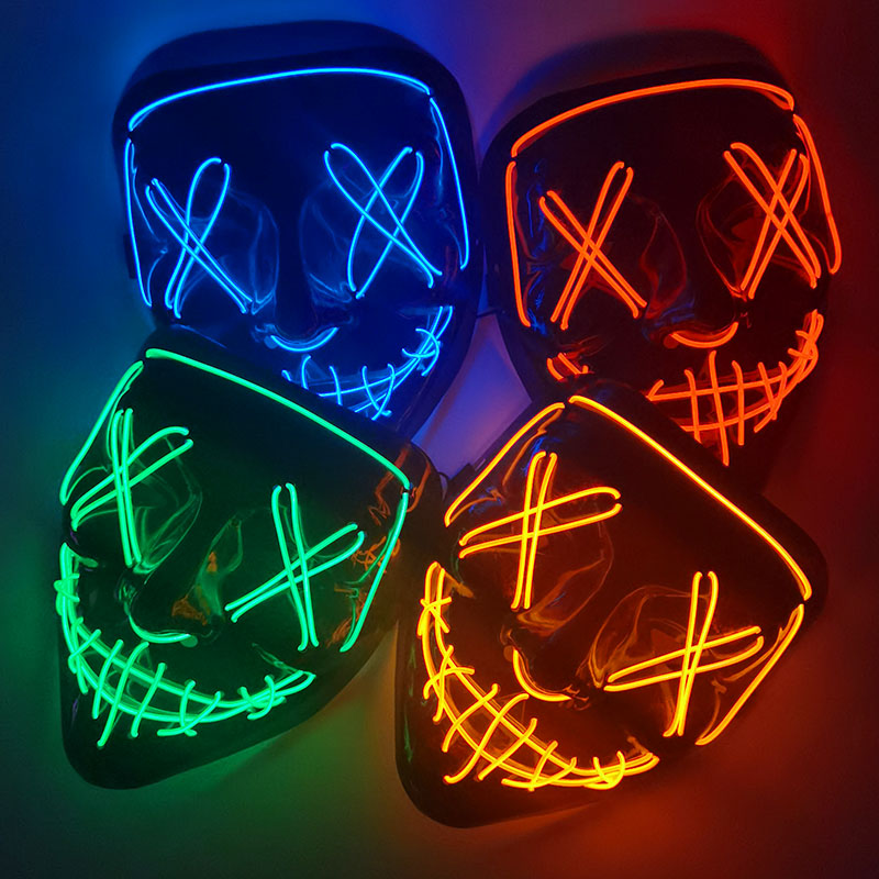 1 1080p怖いハロウィンcolplayライトアップパージ - Led Purge Mask Halloween のレビューと価格