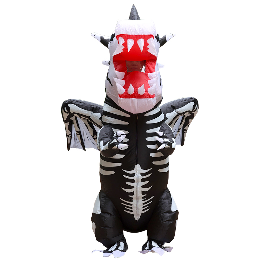 ハロウィン インフレータブル恐竜 大人用コスプレ衣装 ゴース - Inflatable Dinosaur Costume Adult のレビューと価格